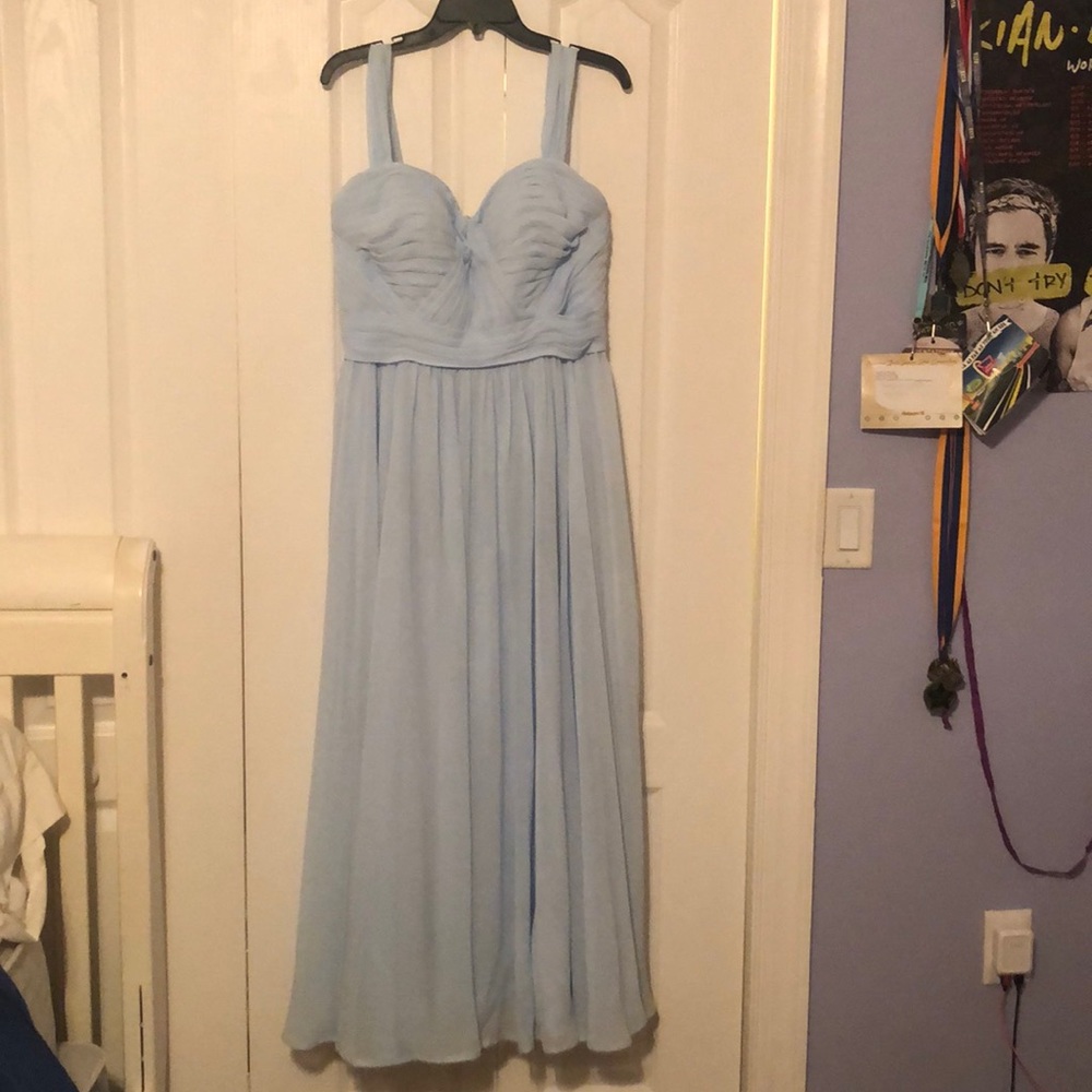 Light Blue Simple Prom dress